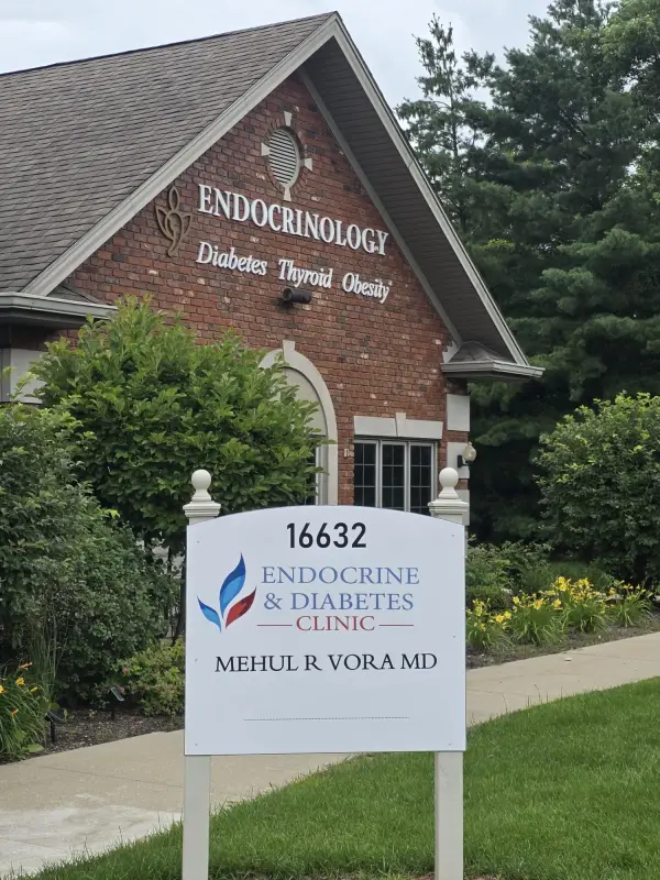 Endocrine & Diabetes Clinic sign at 16632 107th Ct, Orland Park, IL — Mehul R Vora MD